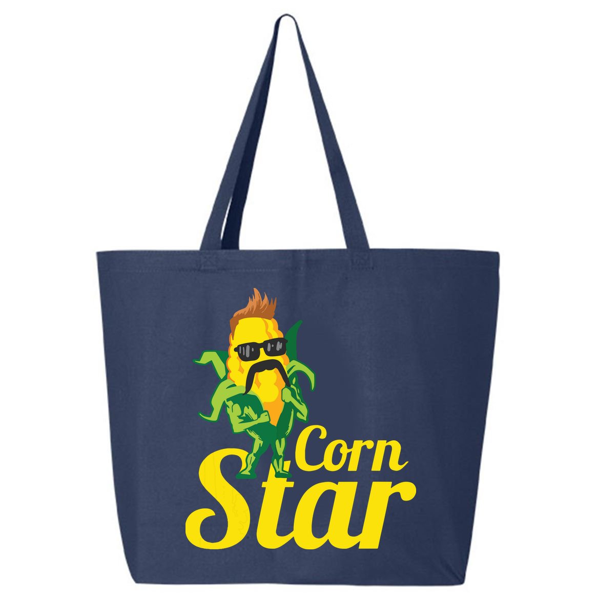 Funny Corn Star Sunglasses Mustache Maize 25L Jumbo Tote