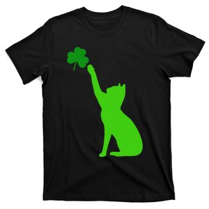 funny Cat Shamrock Saint Patrick's Day T-Shirt