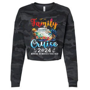 Family Cruise Ship Vacation Trip 2024 Family Cruise Matching Cropped Pullover Crew