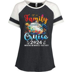 Family Cruise Ship Vacation Trip 2024 Family Cruise Matching Enza Ladies Jersey Colorblock Tee