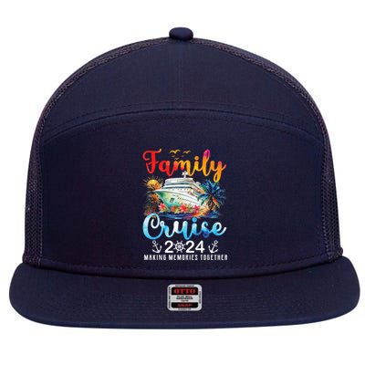 Family Cruise Ship Vacation Trip 2024 Family Cruise Matching 7 Panel Mesh Trucker Snapback Hat