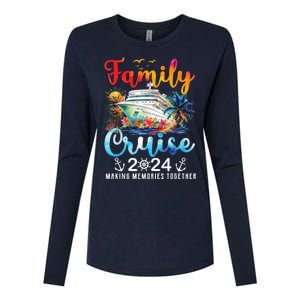 Family Cruise Ship Vacation Trip 2024 Family Cruise Matching Womens Cotton Relaxed Long Sleeve T-Shirt