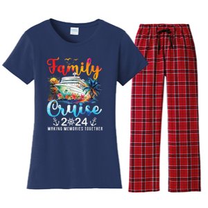 Family Cruise Ship Vacation Trip 2024 Family Cruise Matching Women's Flannel Pajama Set