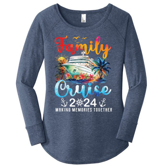 Family Cruise Ship Vacation Trip 2024 Family Cruise Matching Women's Perfect Tri Tunic Long Sleeve Shirt