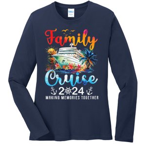 Family Cruise Ship Vacation Trip 2024 Family Cruise Matching Ladies Long Sleeve Shirt