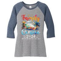 Family Cruise Ship Vacation Trip 2024 Family Cruise Matching Women's Tri-Blend 3/4-Sleeve Raglan Shirt