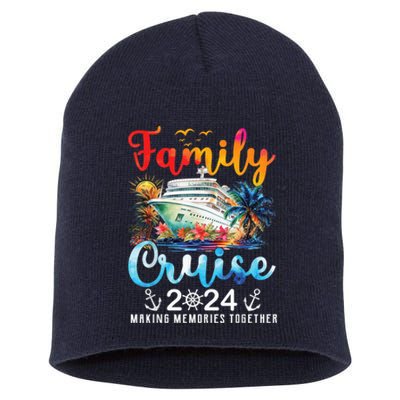 Family Cruise Ship Vacation Trip 2024 Family Cruise Matching Short Acrylic Beanie