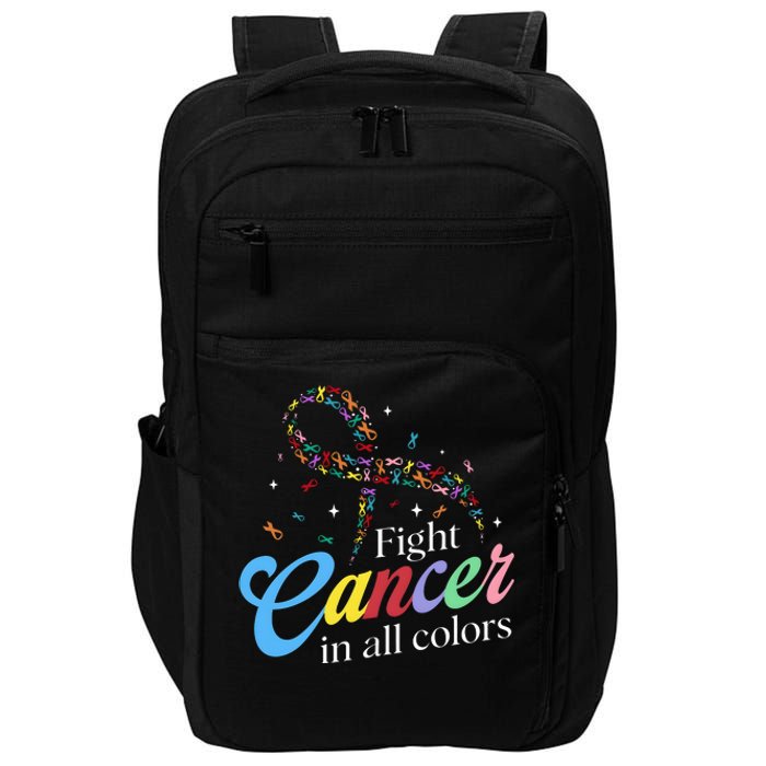 Fight Cancer Survivor Multicolored Ribbon Impact Tech Backpack