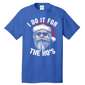 Funny Christmas Santa I Do It For The Hos Holiday Mood Funny Gift Cool Gift Tall T-Shirt