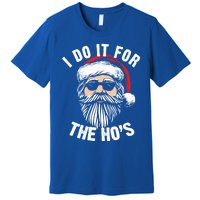 Funny Christmas Santa I Do It For The Hos Holiday Mood Funny Gift Cool Gift Premium T-Shirt