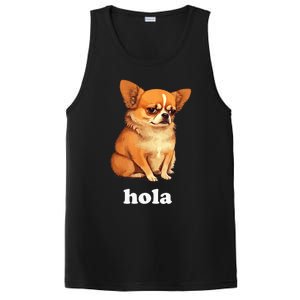 Funny Chihuahua speaks Spanish – Hi (Hola) PosiCharge Competitor Tank