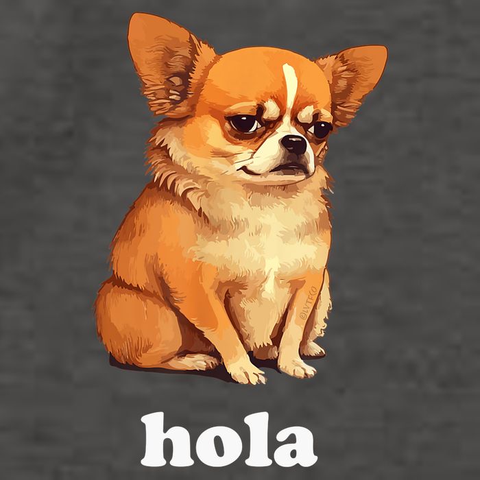 Funny Chihuahua speaks Spanish – Hi (Hola) Vector Backpack