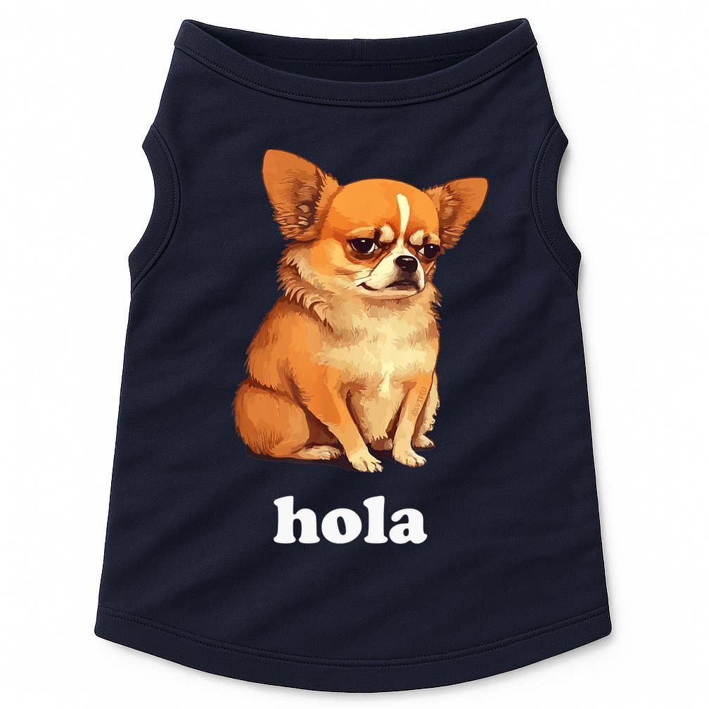 Funny Chihuahua speaks Spanish – Hi (Hola) Doggie Tank