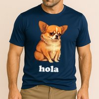 Funny Chihuahua speaks Spanish – Hi (Hola) Cooling Performance Crew T-Shirt
