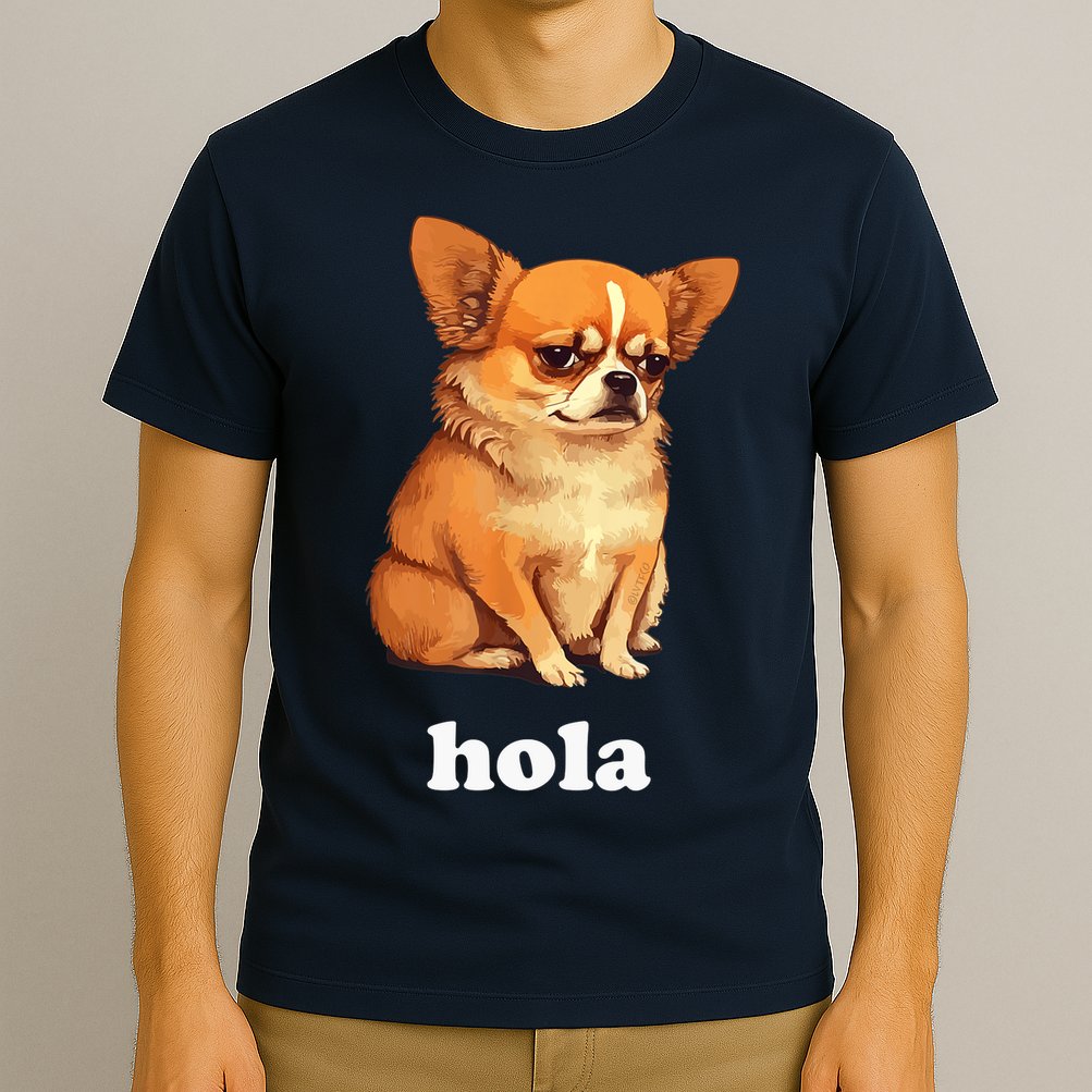 Funny Chihuahua speaks Spanish – Hi (Hola) T-Shirt
