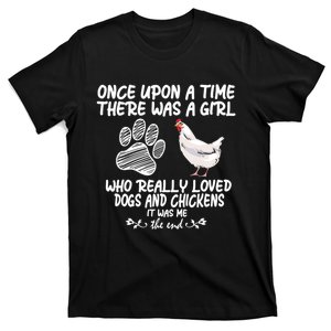 Funny Chicken Shirts For Women Funny Dog Tee Farmer Girl Dog T-Shirt