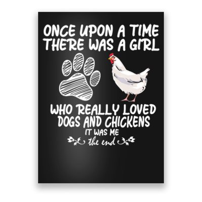 Funny Chicken Shirts For Women Funny Dog Tee Farmer Girl Dog Poster