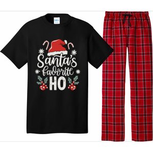 Funny Christmas SantaS Favorite Ho Xmas Hat Great Gift Pajama Set