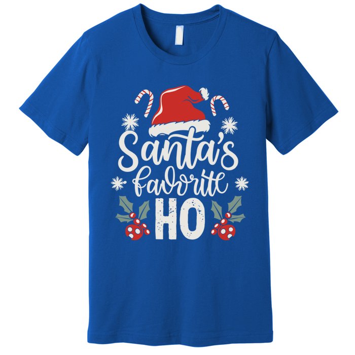 Funny Christmas SantaS Favorite Ho Xmas Hat Great Gift Premium T-Shirt