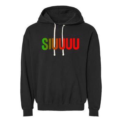 Funny Cheers Siuuuu Garment-Dyed Fleece Hoodie