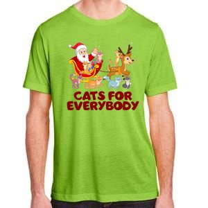 Funny Christmas Santa Claus Cats For Everybody Adult ChromaSoft Performance T-Shirt