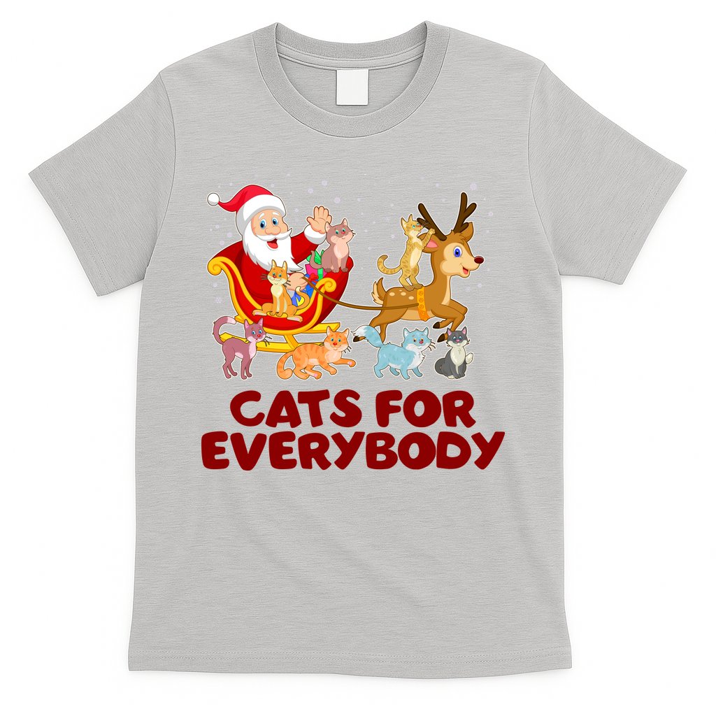 Funny Christmas Santa Claus Cats For Everybody T-Shirt