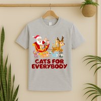 Funny Christmas Santa Claus Cats For Everybody T-Shirt