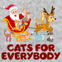 Funny Christmas Santa Claus Cats For Everybody T-Shirt