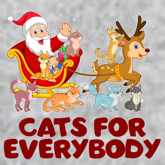 Funny Christmas Santa Claus Cats For Everybody T-Shirt
