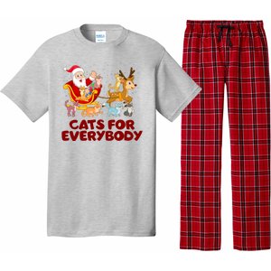 Funny Christmas Santa Claus Cats For Everybody Pajama Set