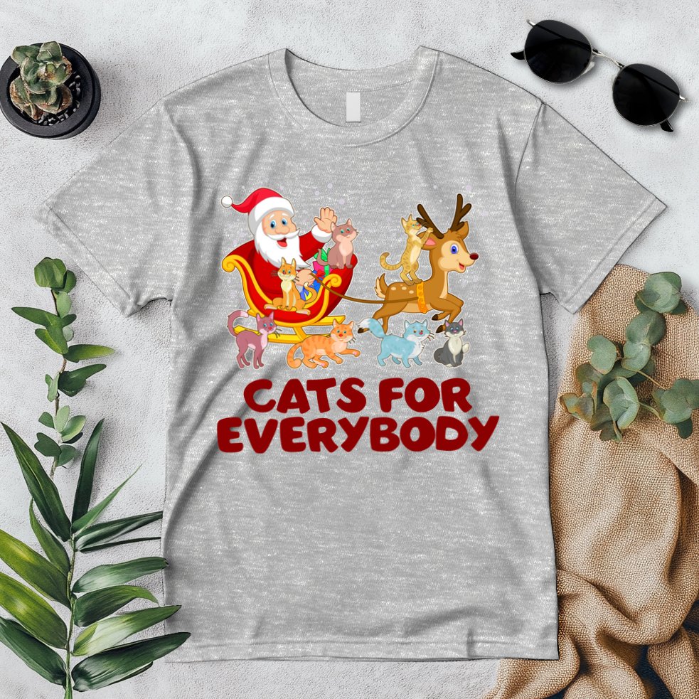 Funny Christmas Santa Claus Cats For Everybody Premium T-Shirt