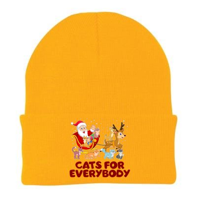 Funny Christmas Santa Claus Cats For Everybody Knit Cap Winter Beanie