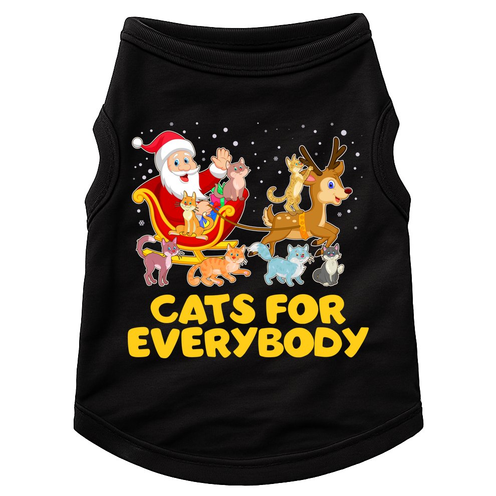 Funny Christmas Santa Claus Cats For Everybody Doggie Tank