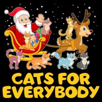 Funny Christmas Santa Claus Cats For Everybody Flatbill Hat
