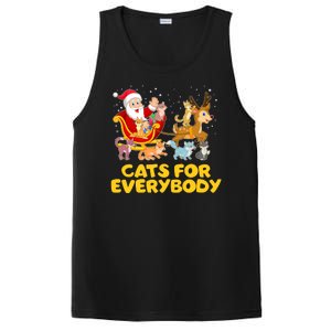 Funny Christmas Santa Claus Cats For Everybody PosiCharge Competitor Tank