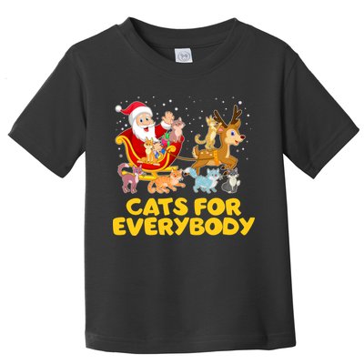 Funny Christmas Santa Claus Cats For Everybody Toddler T-Shirt
