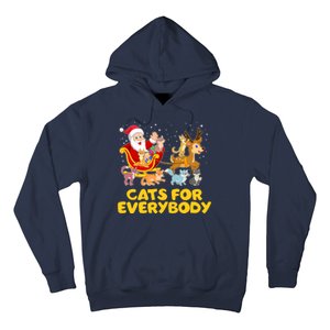 Funny Christmas Santa Claus Cats For Everybody Hoodie