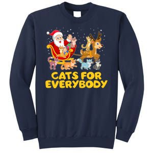 Funny Christmas Santa Claus Cats For Everybody Sweatshirt