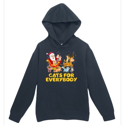 Funny Christmas Santa Claus Cats For Everybody Urban Pullover Hoodie