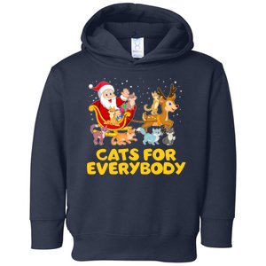 Funny Christmas Santa Claus Cats For Everybody Toddler Hoodie