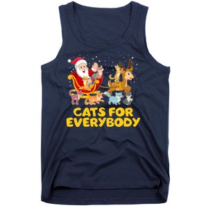 Funny Christmas Santa Claus Cats For Everybody Tank Top