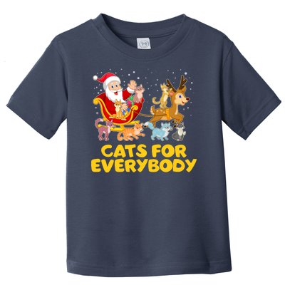 Funny Christmas Santa Claus Cats For Everybody Toddler T-Shirt