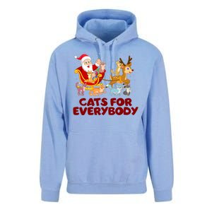 Funny Christmas Santa Claus Cats For Everybody Unisex Surf Hoodie