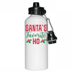 Funny Christmas SantaS Favorite Ho Xmas Gift Aluminum Water Bottle