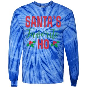 Funny Christmas SantaS Favorite Ho Xmas Gift Tie-Dye Long Sleeve Shirt