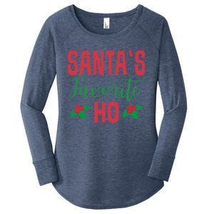 Funny Christmas SantaS Favorite Ho Xmas Gift Women's Perfect Tri Tunic Long Sleeve Shirt