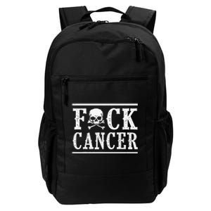 Fuck Cancer Skull And Crossbones Skeleton Breast Cancer Daily Commute Backpack