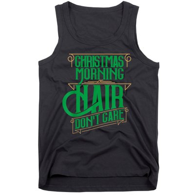 Funny Christmas Shirts Hair Dont Care Holiday Tank Top