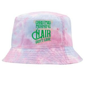 Funny Christmas Shirts Hair Dont Care Holiday Tie-Dyed Bucket Hat