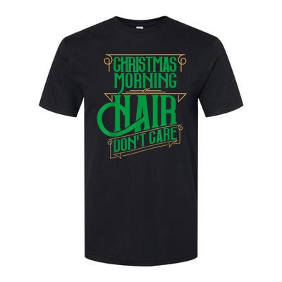 Funny Christmas Shirts Hair Dont Care Holiday Softstyle CVC T-Shirt